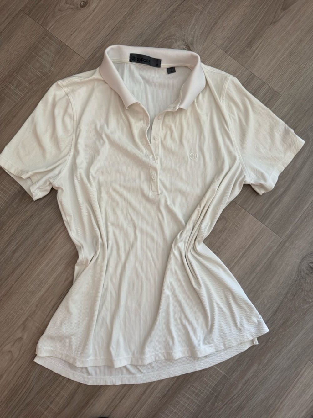 G/FORE Women's Button-Down Polo Shirt in Off-White